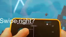 Smartphone controlling a helicopter