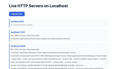 Port scanner UI
